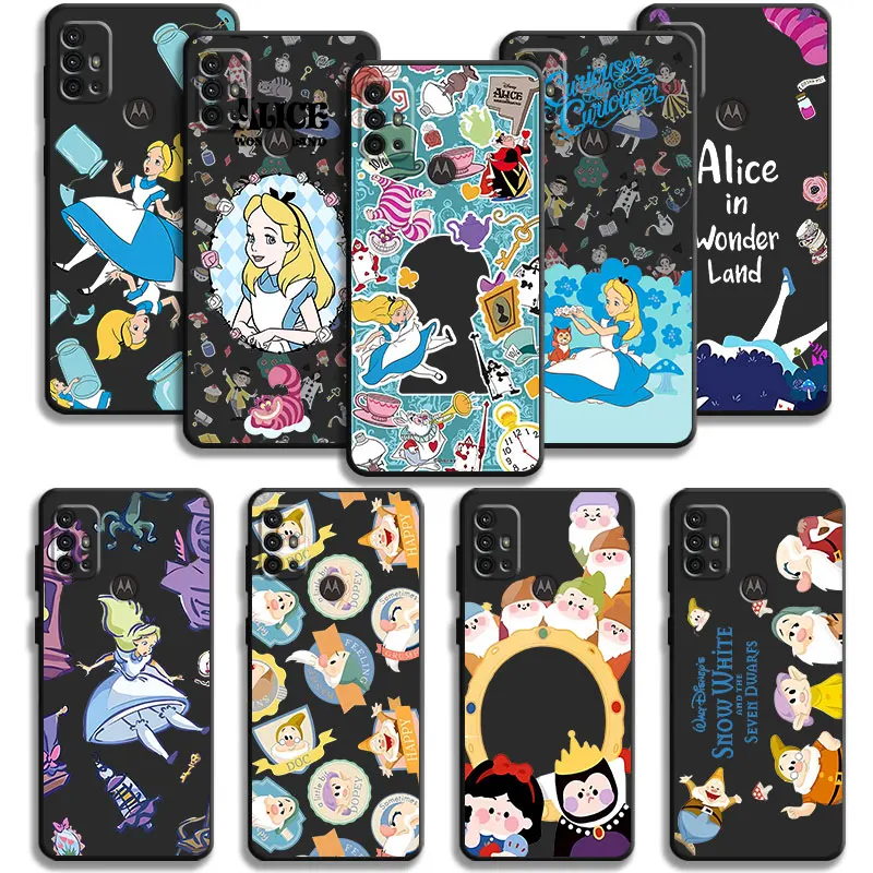 Phone Case For Motorola Edge 40 30 20 Lite G72 G71 G60 G53 G52 G50 G51 G31 G30 G22 G9 One Fusion Plus Disney Alice In Wonderland