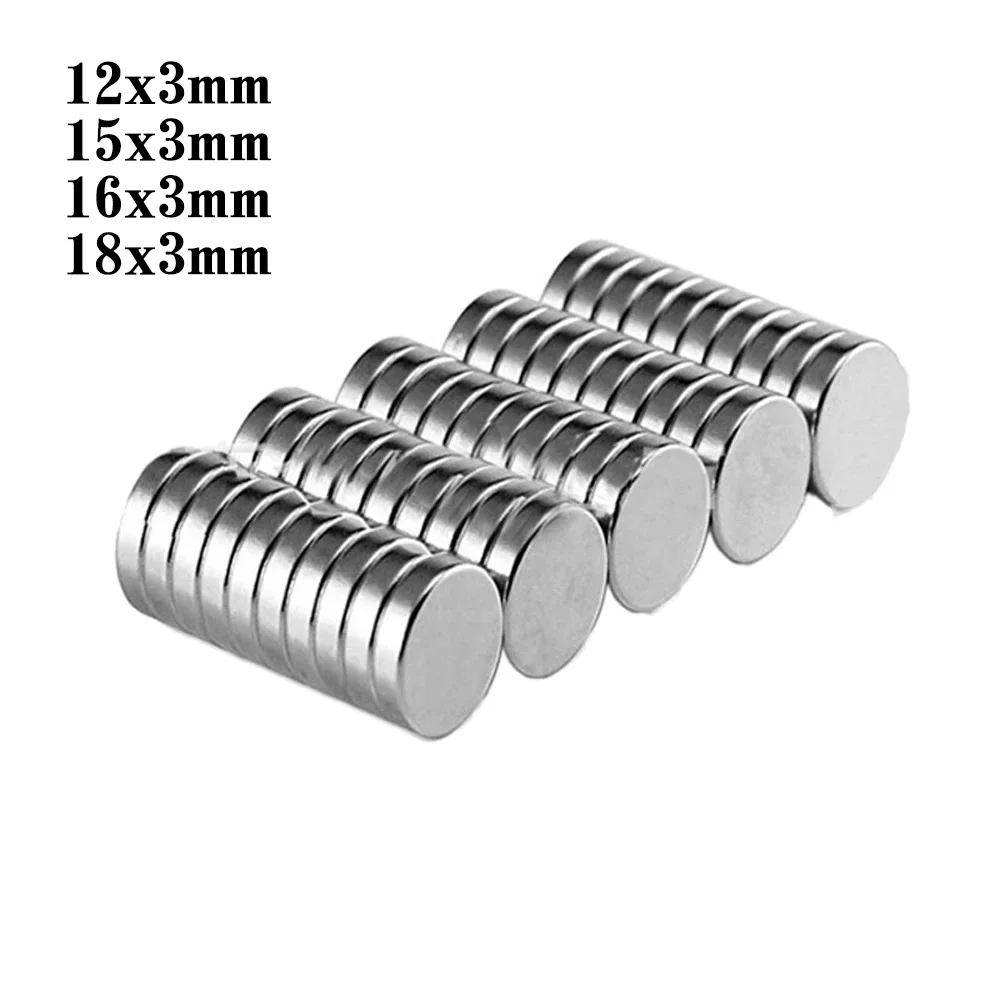 15x3 arama küçük mıknatıs Dia 15x3mm toplu küçük yuvarlak manyetik 15x 3mm neodimiyum disk mıknatıslar 12*3 15*3 16*3 18*3