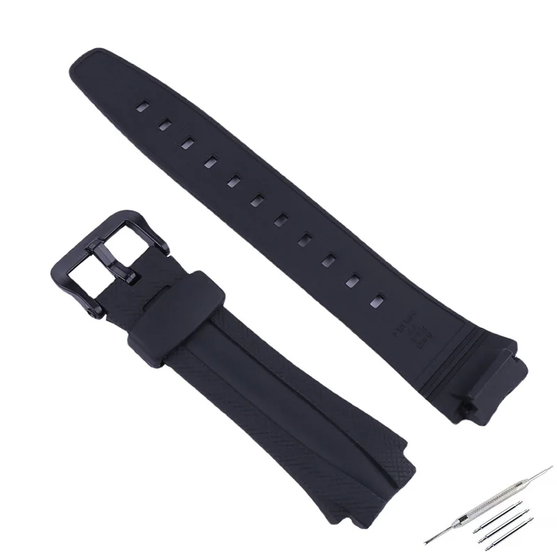 

17mm men's resin watch strap accessories compatible with Casio AQ-160W AQ-163W watch band women rubber sports wristband bracelet
