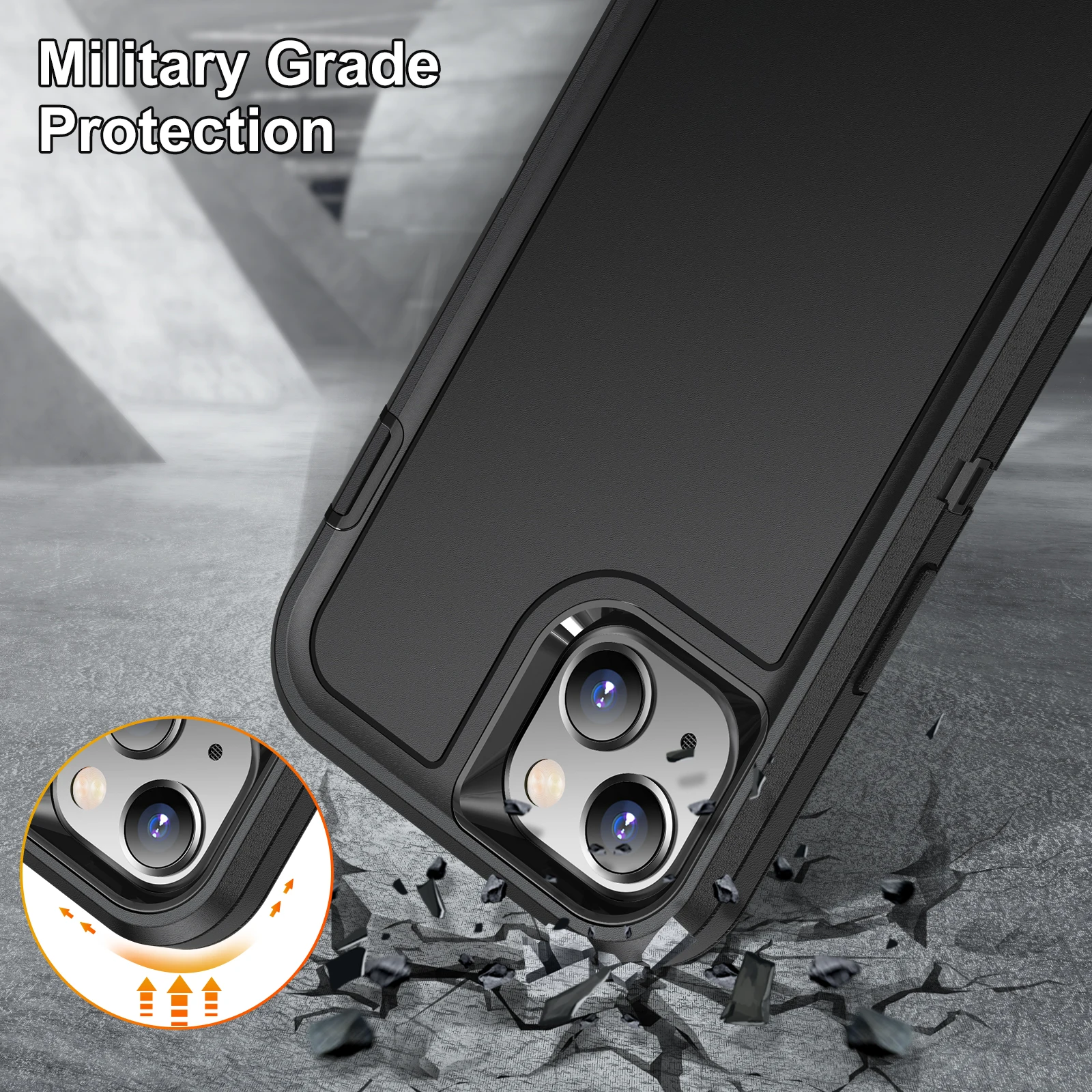 Heavy Duty Armor Case For iPhone 15 14 13 Pro Max 12 11 XS XR 7 8 Plus SE2023 15Plus 14Plus Shockproof Phone Accessories Covers