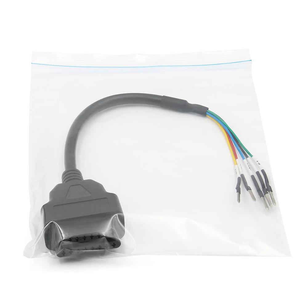 

OBD2 Female OBD2 16Pin K-Line CAN Jumper Tester Connector Diagnostic Extension Cable Cord Pigtail Fits Turck Car Motorcycle