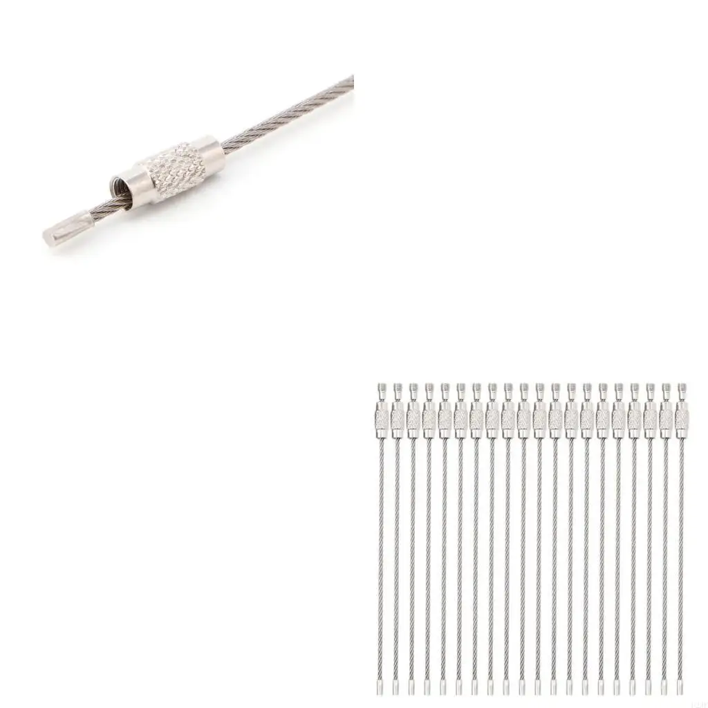 الكثير في الهواء الطلق المشي لمسافات طويلة برغي قفل الفولاذ المقاوم للصدأ لكابل سلك حبل سلسلة حلقة رئيسية