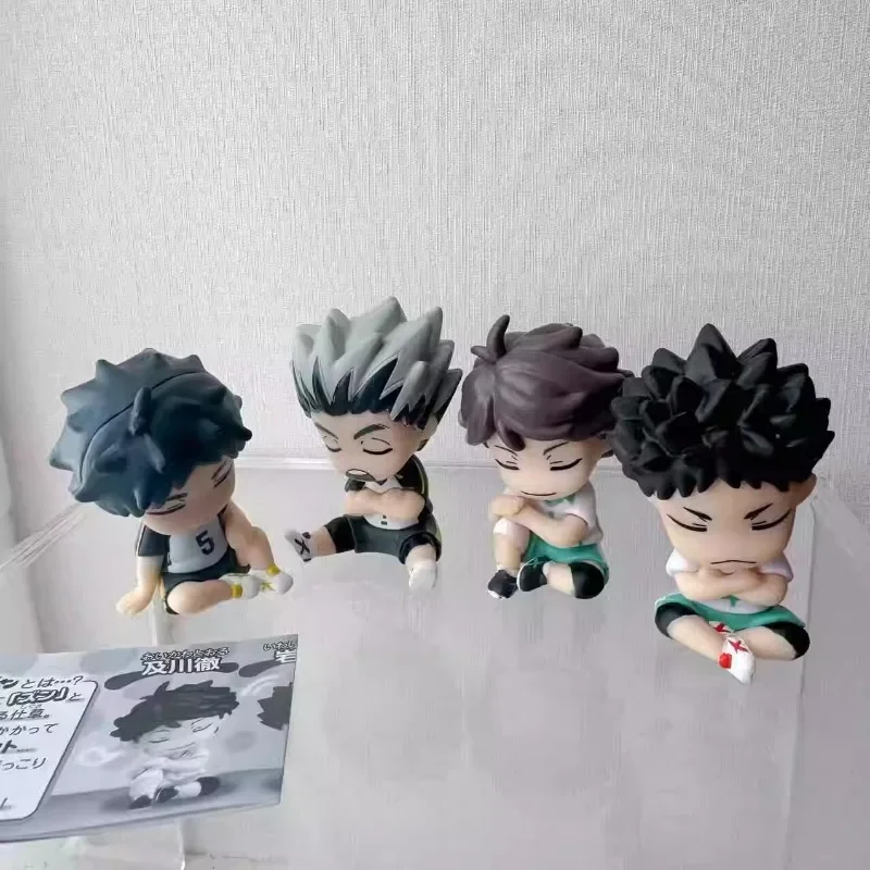 

6cm Action Figures Q Version PVC Model Toys 4pcs Figures Bokuto Kotaro Akaashi Keiji Oikawa Tooru Iwaizumi Hajime