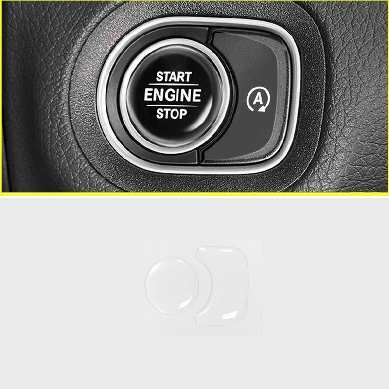 Für Mercedes Benz A CLA GLA GLB Klasse W177 C118 X247 H247 Motor Start-Stopp-Schalter Schutz Transparenter Aufkleber – Detail 7