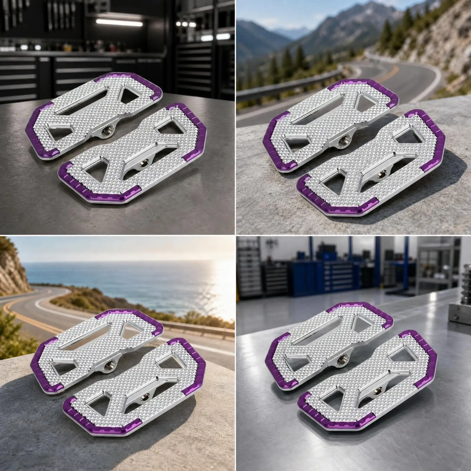 Stable Motorcycle Foot Pedal Aluminum Alloy Grip Surface for Gold Wing GL1800 Front Position