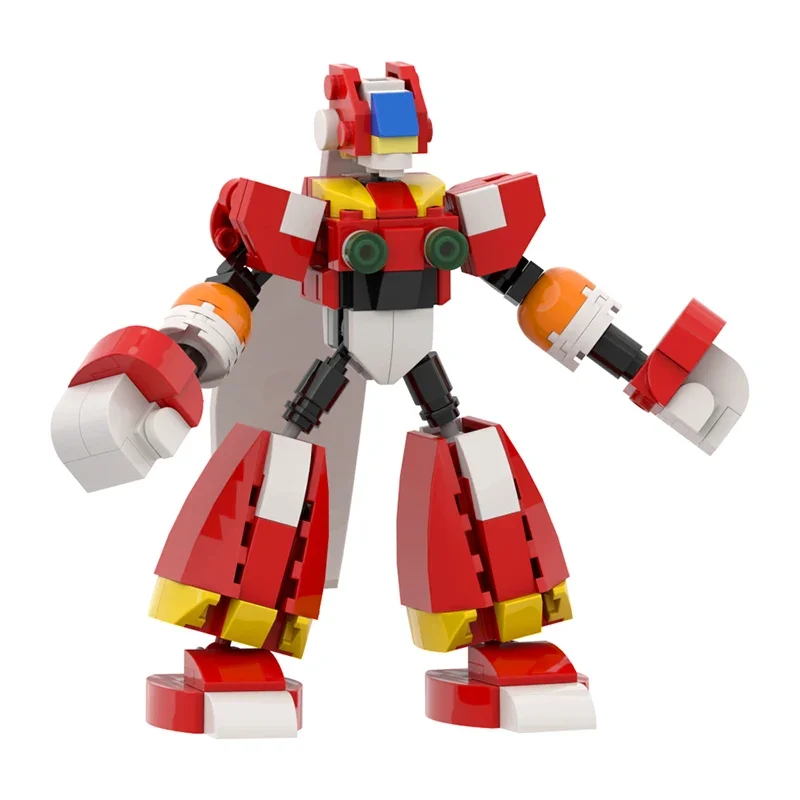 MOC Game Cartoon Robot Warrior Model Rock Mehca Action Figure Combat mecha Building Blocks Set DIY Kids Puzzle Toy Birthday Gift