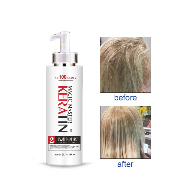 Without Formalin Professional Straightening For Damage Keratin Hair Treatment 300ml Magic Master Keratin + Free Comb