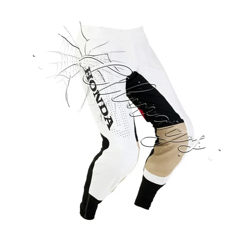 

2026 New Design Honda Racing Motorcycle Suit Men's MOTO Off-road Enthusiast Pants Downhill Mountain Bike Pants Fashionable Retro