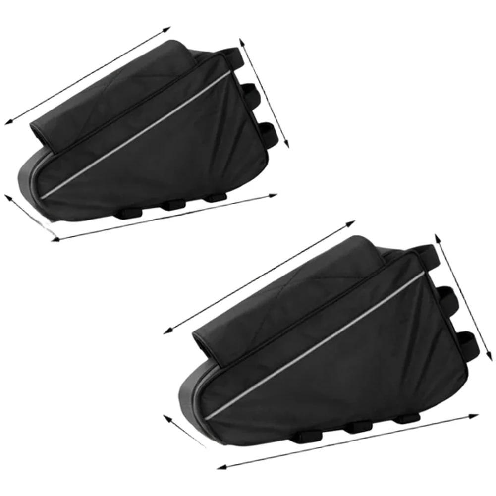 

Daily Commuting Mountain Bike Bag Bike Frame-mounted Storage Nylon Construction Lightweight And Portable Secure Battery Fit