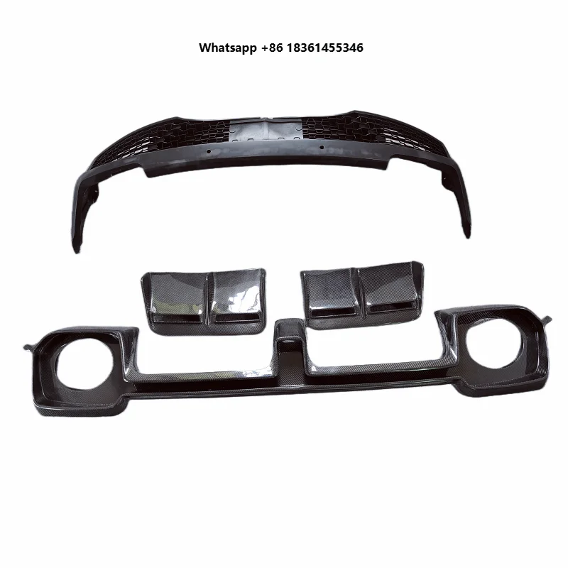 For R8 Body Kit Side Skirt Front Bumper Front Lip Resin Primer Carbon Fiber Old Model Refitted New Rear Bumper Diffuser