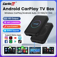 2025 CarlinKit LITE S Android TV Box inalámbrico Carplay Android Auto para Youtube Netflix IPTV salida HD 5G WIFI Plug And Play GPS