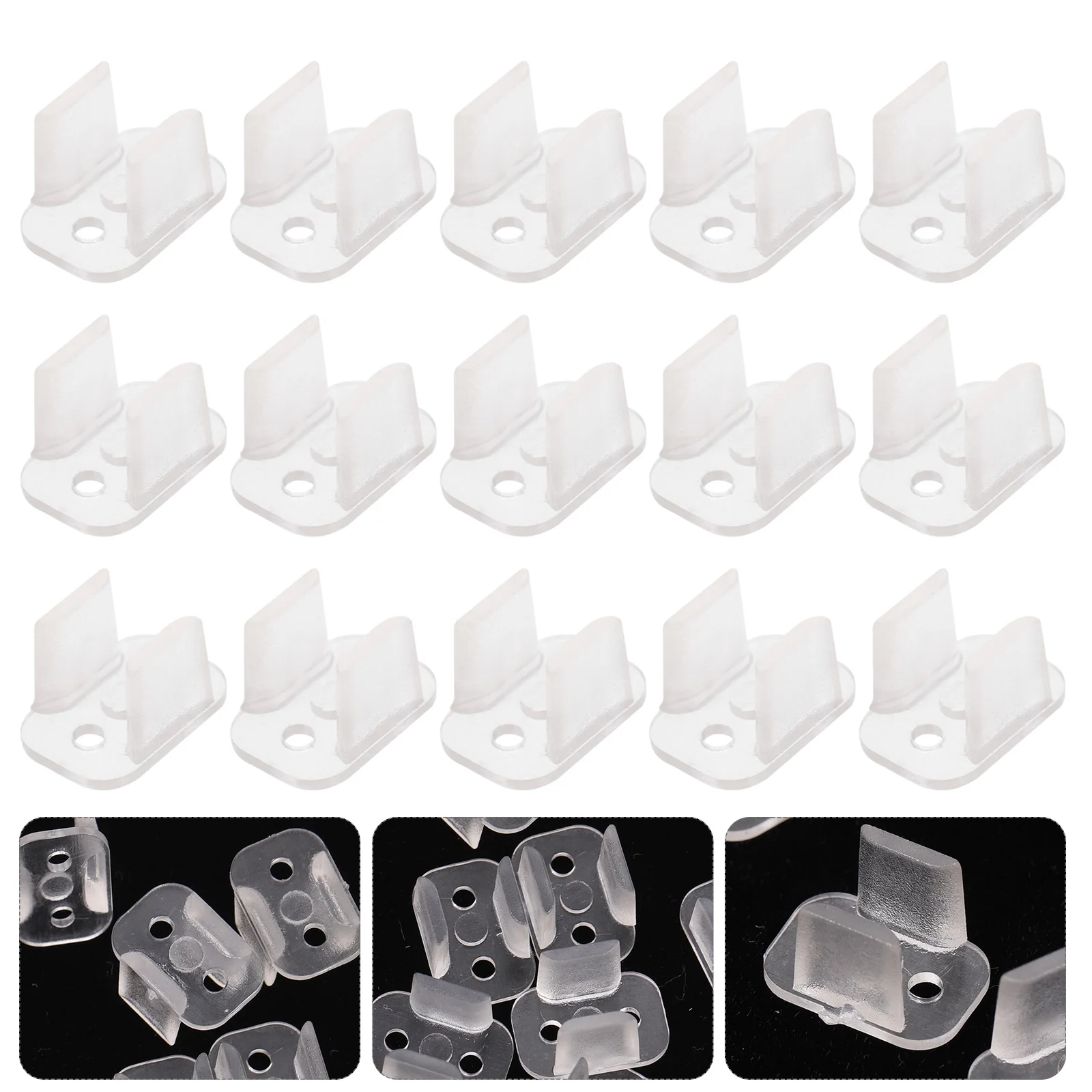 

100Pcs LED Light Clips for Strip Mounting Ultra-Thin Design Easy Install 6-7Mm Wide Light Fixing Clips for Home Office Bar Ktv