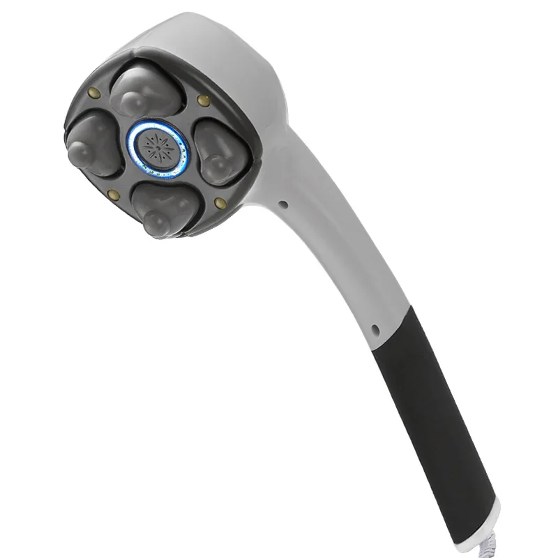 Multifunction Anion Electric 4 Heads Stick Handheld Massager Cervical Neck Shoulder Waist Leg Arm Muscle Relax Massage Hammer view 6