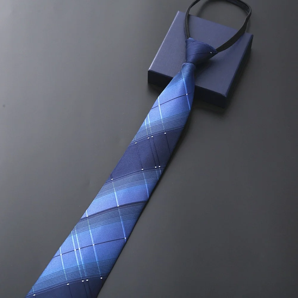 Professionelle Herren-Krawatte mit Reißverschluss, 8 cm, für Business, formelle Anlässe, Arbeit, Mode, Herren-Krawatte für Meetings, Hochzeiten, Alltag. – Detail 6