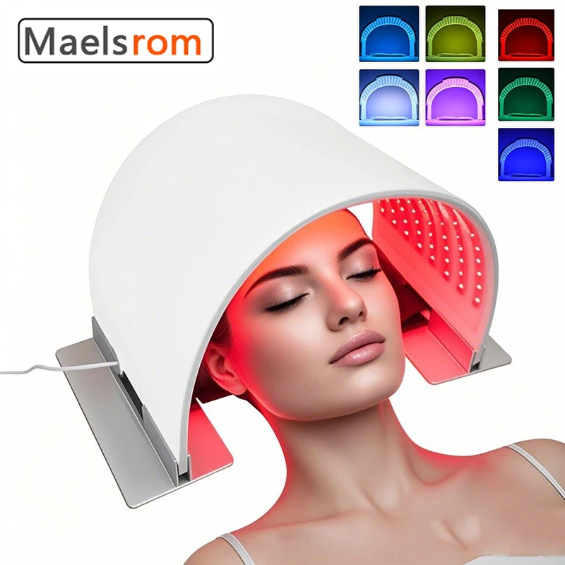 

7-Color Photon PDT Cosmetic Facial Mask Facial Skin Care Photon Rejuvenation Beauty Instrument 240 Lamp Beads Firming SkinBeauty