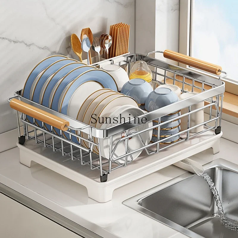 Dish storage Drain bowl rack 304 stainless steel bowl rack Drain basket