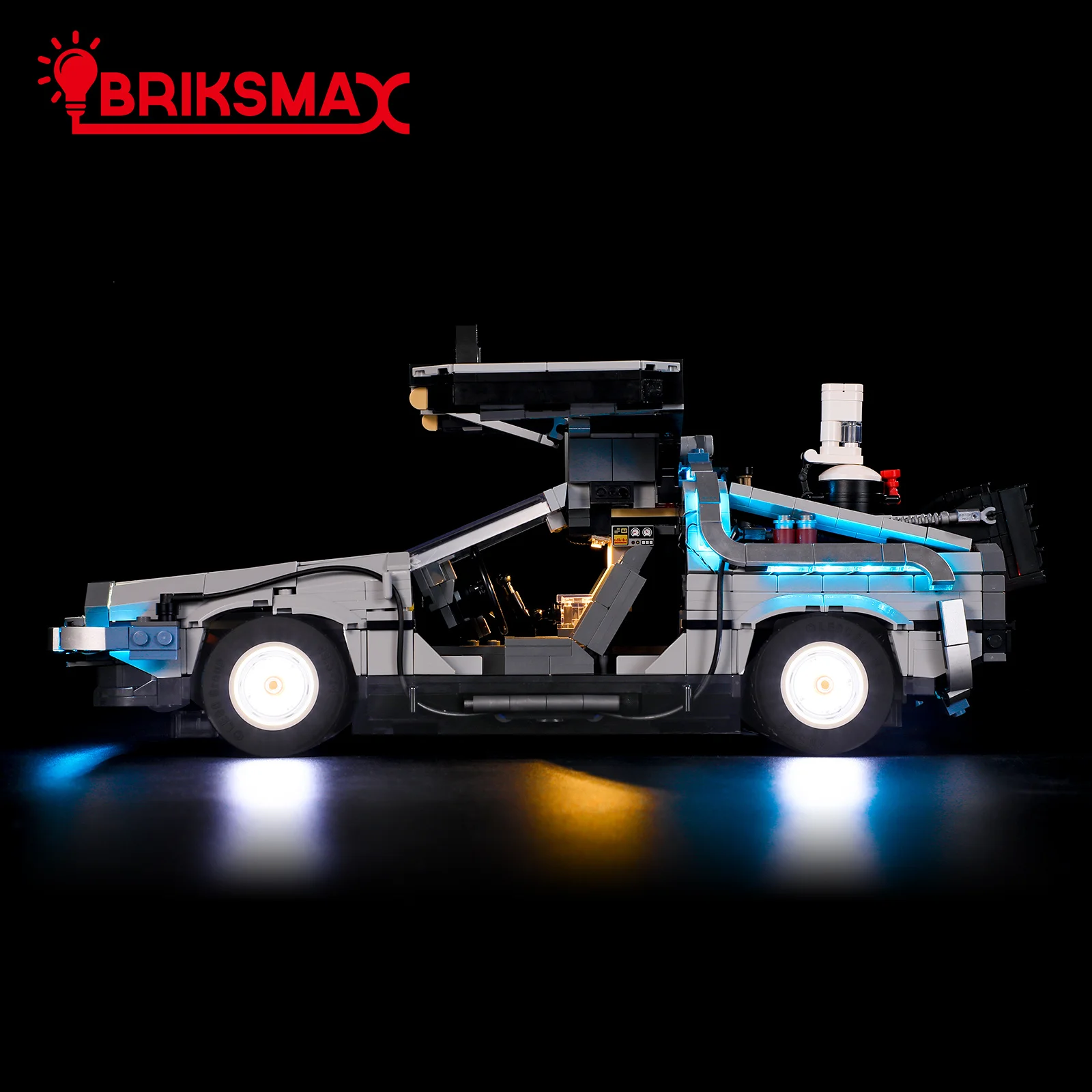 BriksMax LED Light Kit for 10300 Back to the Future Time Machine Building Blocks Set (NOT Include the Model) Toys for Children