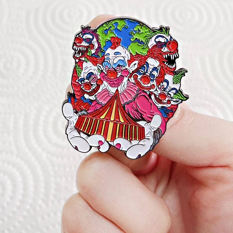 Outer Space Killer Klowns clown enamel pin American Science Fiction Horror Comedy Movies badge Jewelry backpack Accessories - view 3