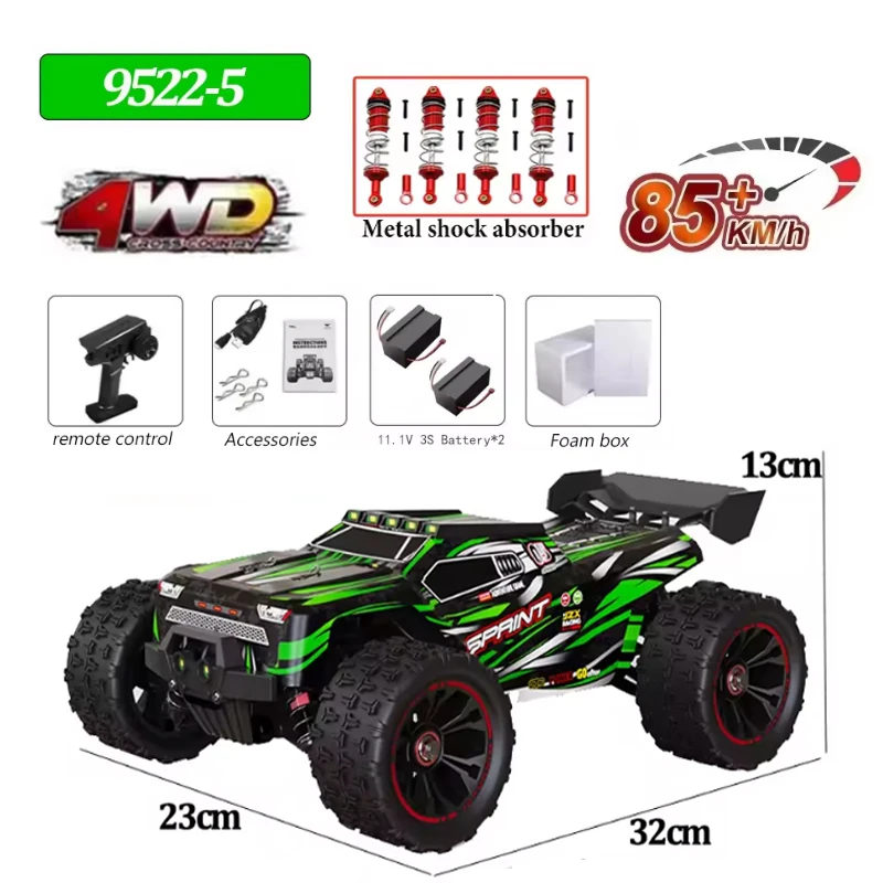 

SG116 9522PRO 85KM/H High Speed RC Car Brushless 4WD Drift MonsterTruck for Kids vs Wltoys 124017 Toys