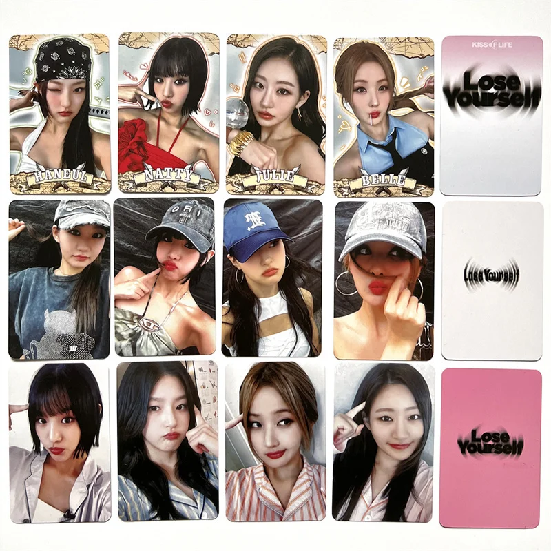 4pcs/set KISS OF LIFE Girl Group KIOF Album LOMO Card Lose Yourself Postcard Fan Collection Gift Photo Card
