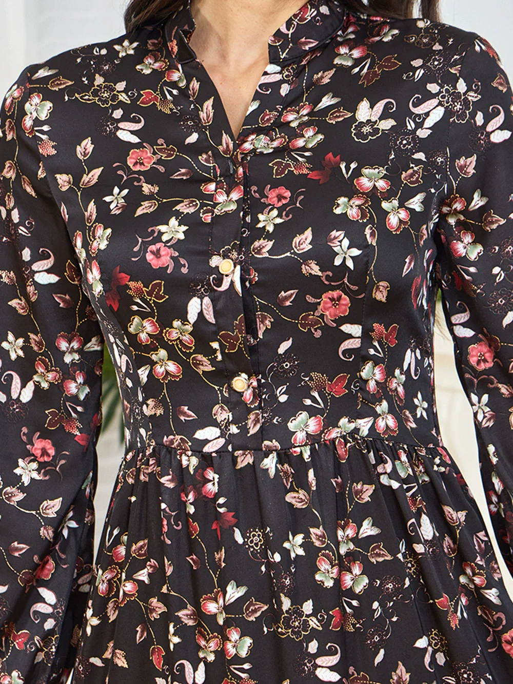 Middle East Saudi Arabia Women's Wear Muslim Luxury Fashion Women's Wear Dubai Printed Robe Waist slimming Dress Robe