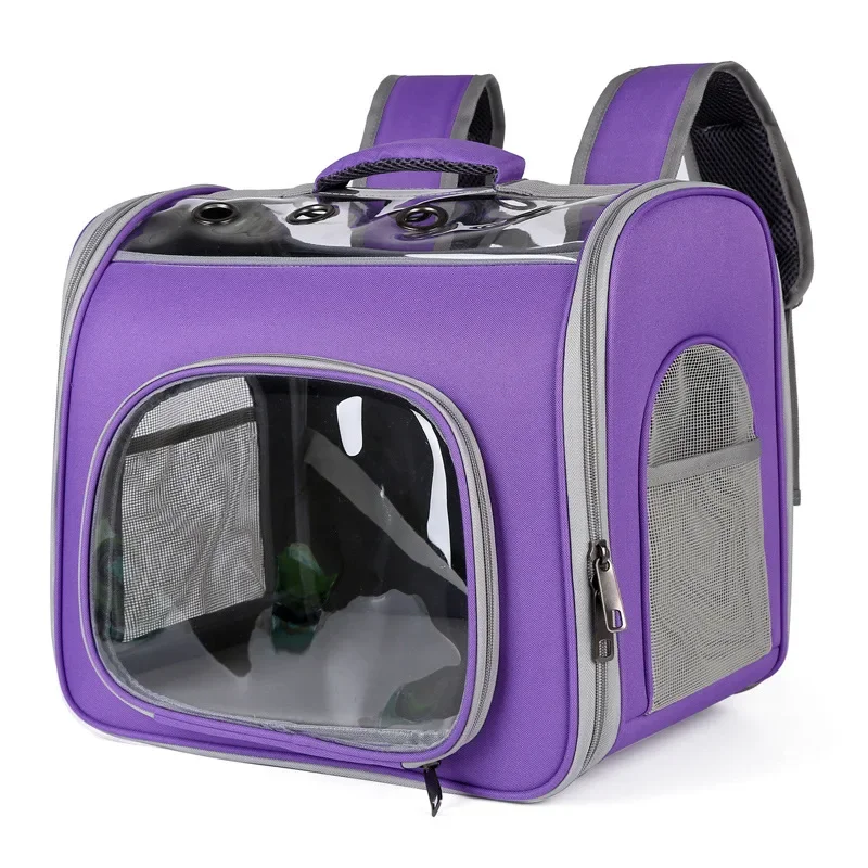 Imagem -04 - Respirável Pet Transportadora Mochila Cápsula Transparente Grande Capacidade Cachorro Gatinho Pássaro Viagem