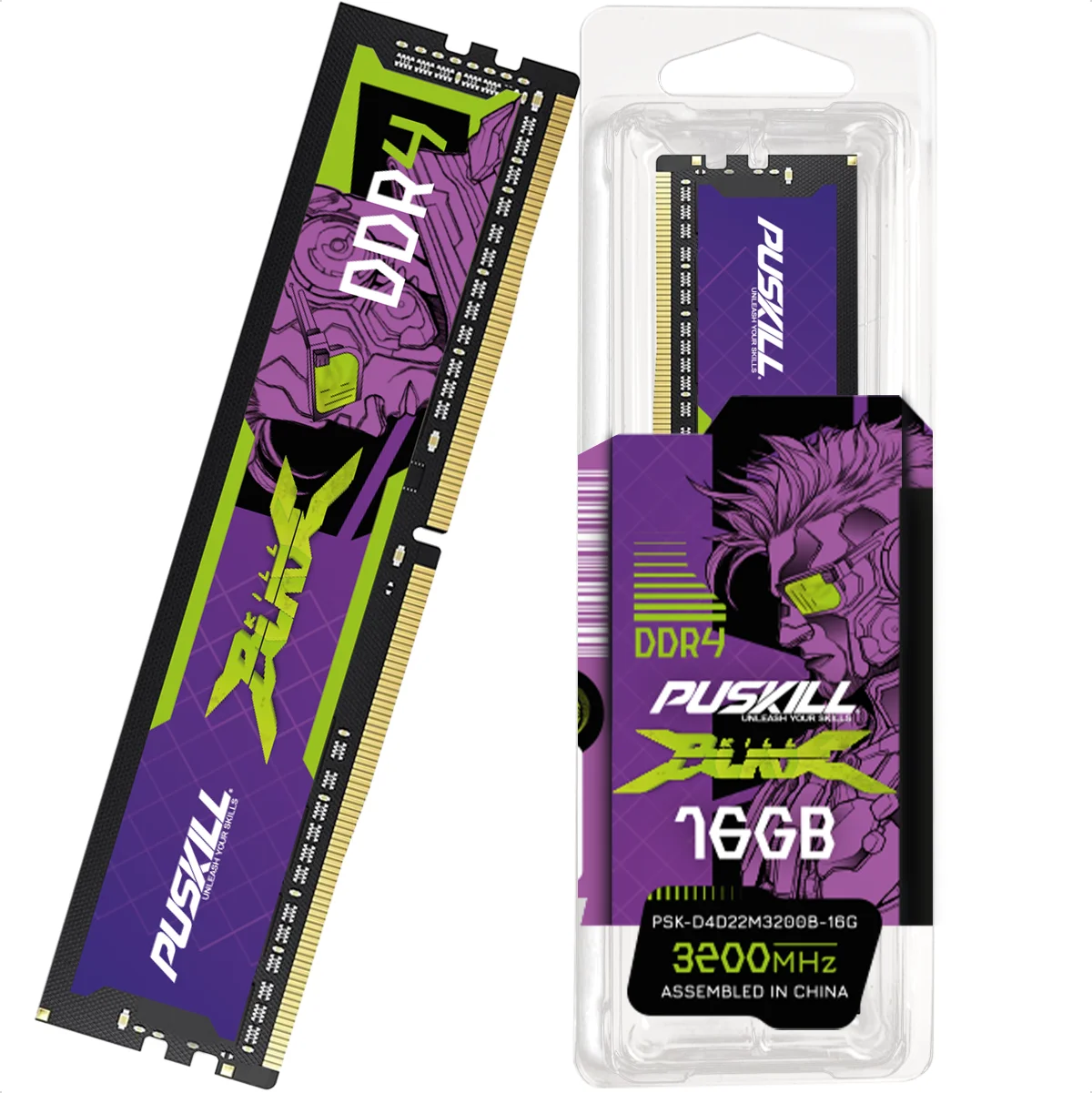 Memória Desktop Puskill Killblade 16gb Ddr4 3200mhz Cl22