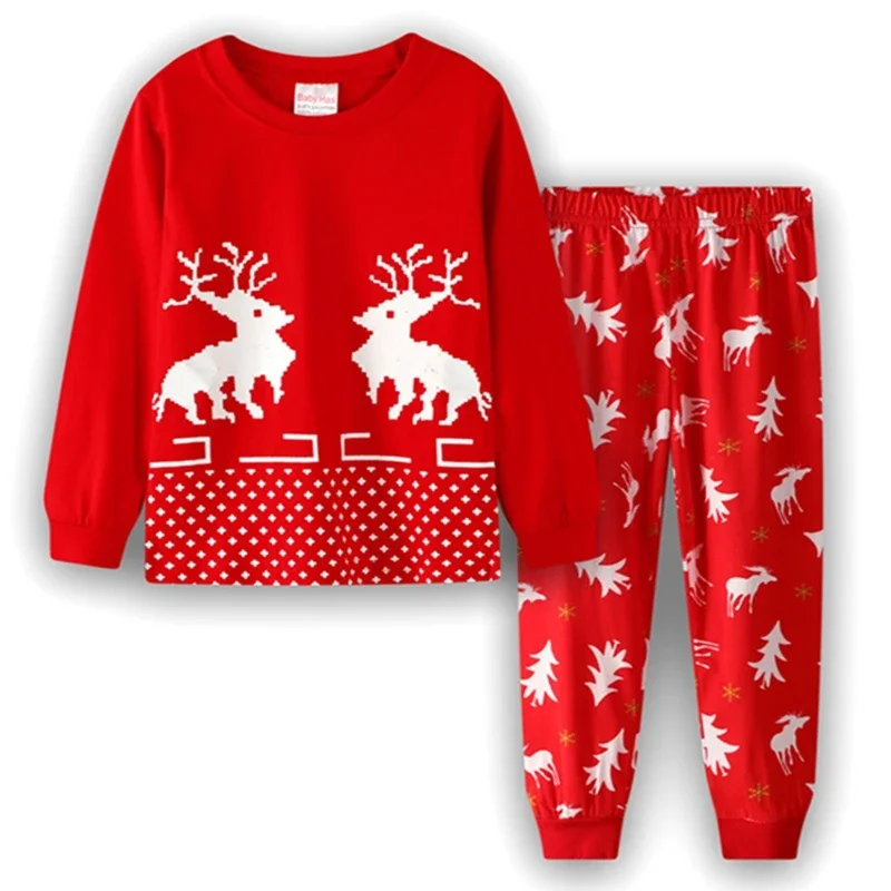 Pyjama set voor Kerstmis Babykleding Pyjama met lange mouwen Set Kinderen Jongen Outfit Kleding Pak Nachtkleding Herfst Meisjes Pyjamabroek