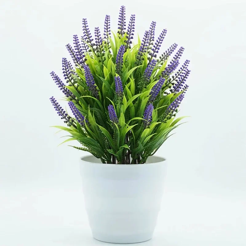 

Новейший искусственный лавандовый бонсай в горшке 2026 года: реалистичное искусственное растение для дома, офиса, гостиной, спальни, стола, декора интерьера