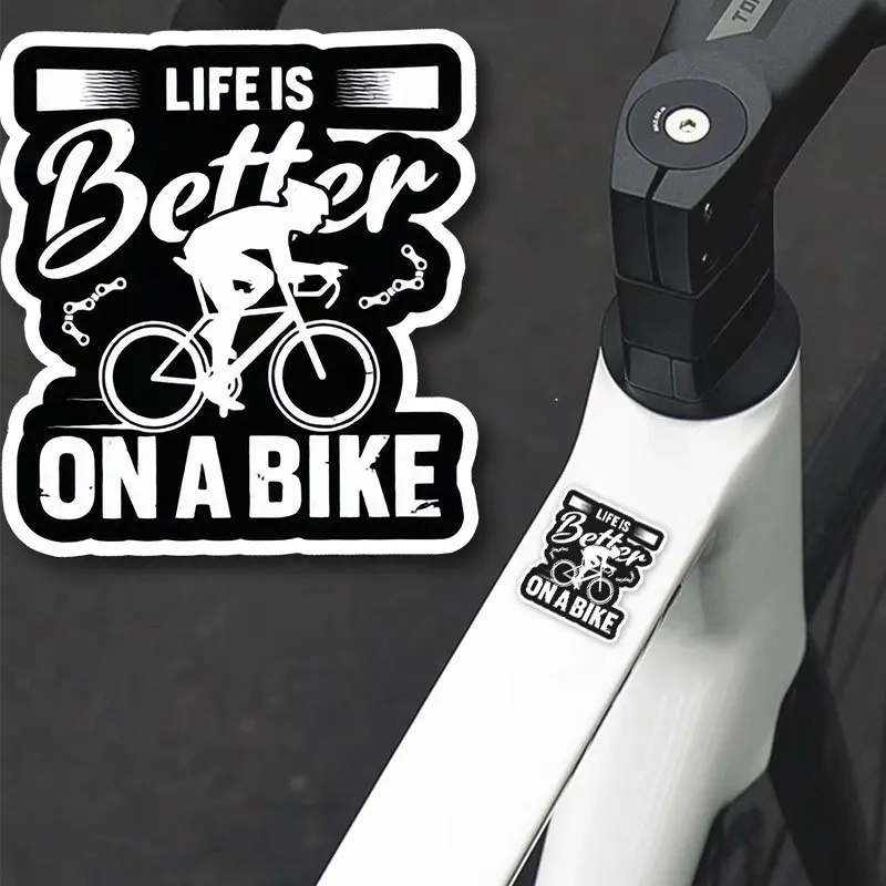Bicycle Frame Sticker Durable PVC Vinyl Decal Scratch Resistant Road Bike Outdoor Riding UV Protection Car Surface Decor