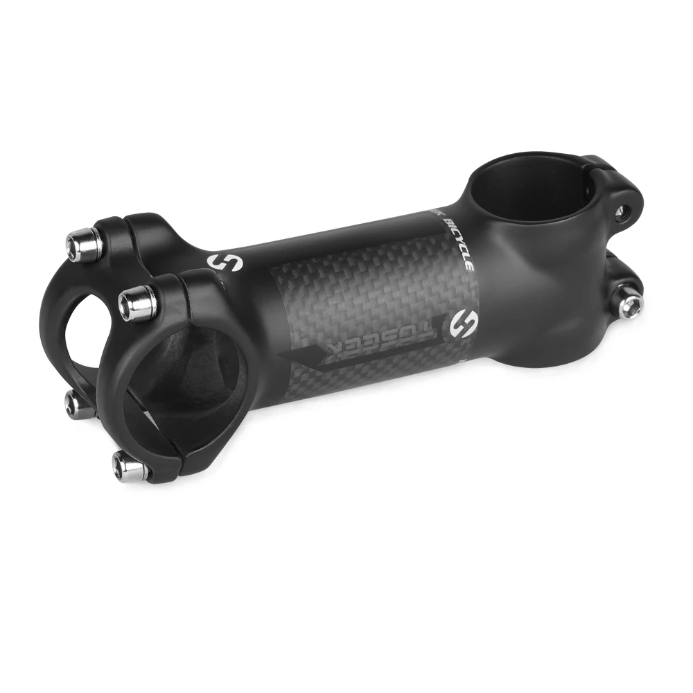 AliExpress TOSEEK Bicycle Handlebar Stem 28.6-31.8mm Aluminum + Carbon Stem Angle6 17 Mtb Handlebar Stem MTB Stem Spare Parts For Bicycle