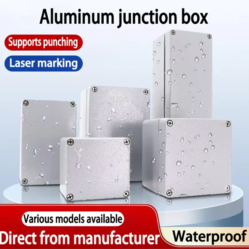 IP67 Aluminum Waterproof Electrical Protection Box - Explosion-Proof Enclosure for Marine, Construction & Factory Use