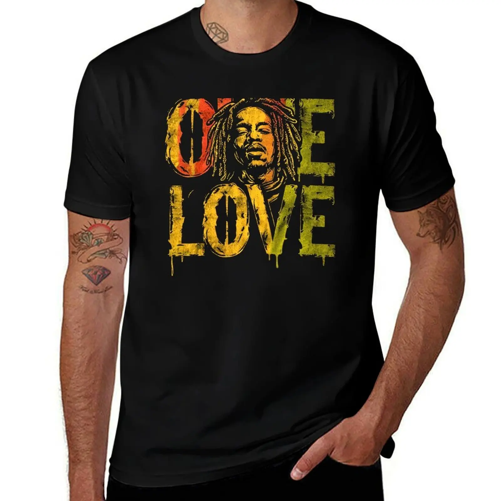 Reggae Rasta One Love Essential T-Shirt Stretch Fabric Comfort T-Shirt