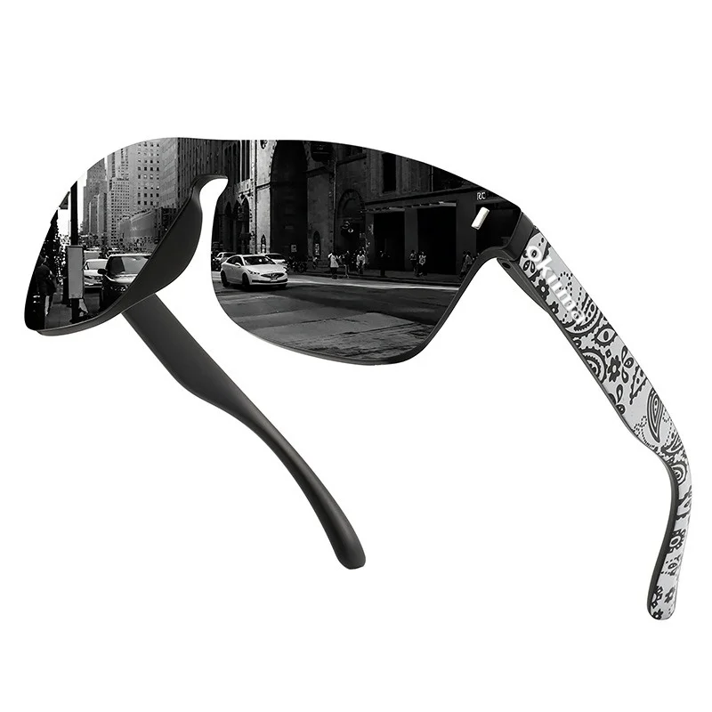 Okuma Neue Großrahmige Outdoor-Sport-Sonnenbrille UV400 Unisex Sonnenschutz Flash-Farbige Sonnenbrille Mode Polarisierte Einteilige Brille – Detail 1