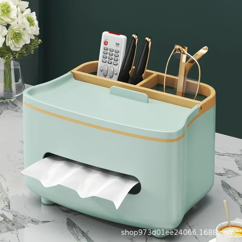 Tissue Box Living Room Kitchen Napkin Holder Desktop Remote Control Tissue Storage Box Car Paper Dispenser Desk Organizer