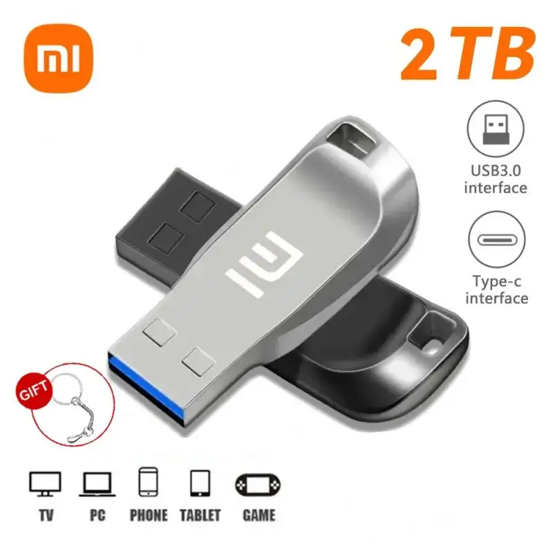 Xiaomi 2TB Pen Drive Usb 3.1 Flash Drives High Speed Pendrive Metal 1TB High Speed Portable Memoria Disk Transmission Smart Home