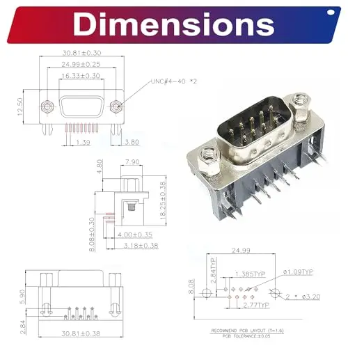 수 암 커넥터 D, DB9 DB15 DR9, 화이트, 블루, 블랙 D-서브 솔더 타입 및 DB15 듀얼 및 3 열 커넥터 (DB9/DB15-Kit)