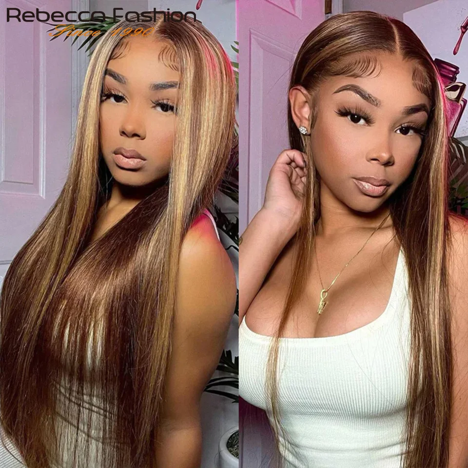 straight-highlight-blonde-p4-27-wigs-human-hair-ginger-orange-color-wigs-t-part-lace-middle-part-wig-180-density-13x5x1-lace