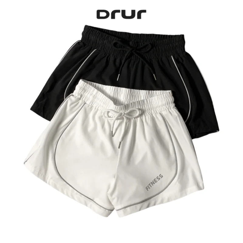 

Женские шорты для бега DRUR с эластичной резинкой на талии, быстросохнущие шорты для тренировок в тренажерном зале с карманом, летние спортивные шорты для активного отдыха