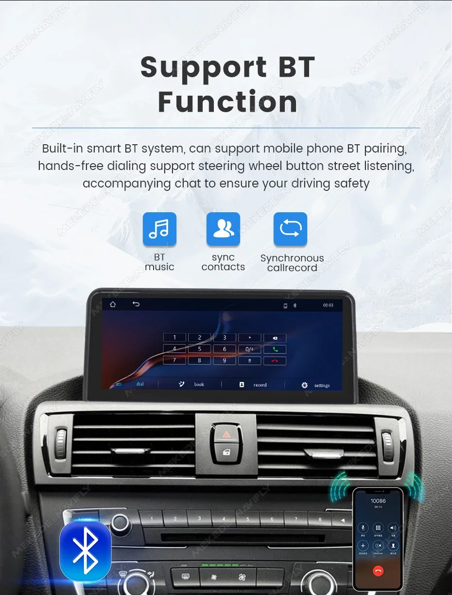 10,25 Zoll 1920*720 QLED Linux Bildschirm Kabelloses CarPlay Android Auto Autoradio für BMW 1 2 3 4 Serie F20 F21 F22 F30 F31 F32 F33 2012–2016 NBT-Systeme Autoradio Stereo Multimedia-Player mit BT GPS-Navigation Plug-and-Play-Installation – Detail 17