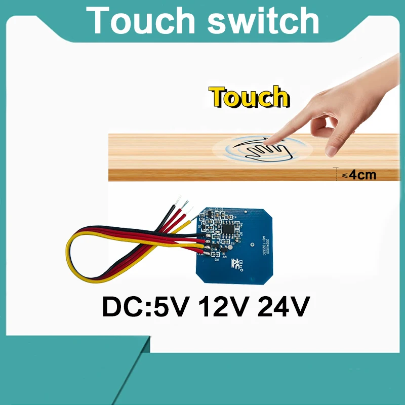 DC5v12v24v اختراق الخشب والزجاج خزانة أكريليك مصباح ليد اللمس الذكي باهتة مخصصة التعريفي التبديل اللمس التبديل