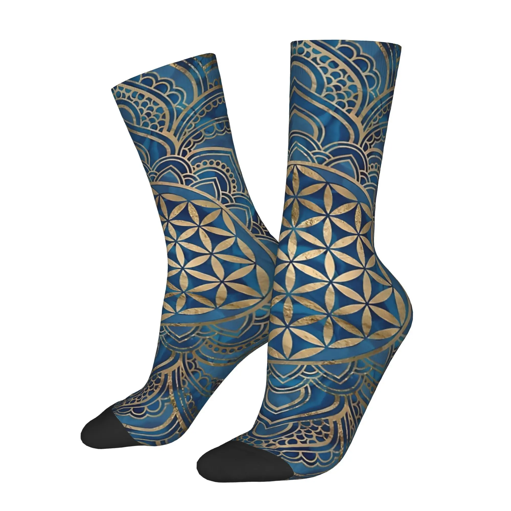 

Mandala Datura Men Novelty Athletic Socks Cycling Design for All Seasons