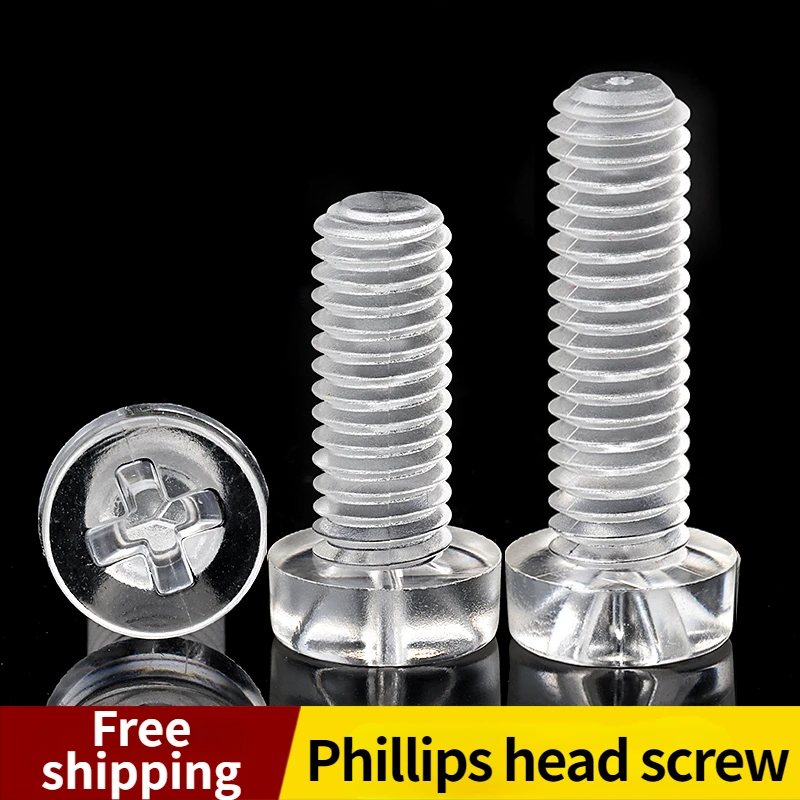 100/ 50/ 30/20pcs M3 M4 M5 M6 L=3-30mm Metric Thread White Nylon Plastic Cross Head Round Head Bolt Insulated Screw