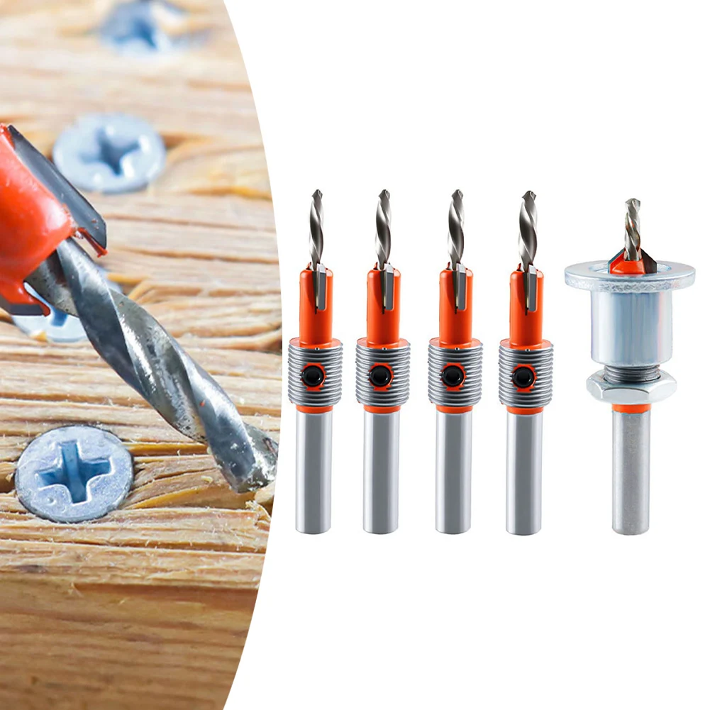 8 pçs/set Router Bit 8mm Router Bits HSS Escareador Router Bit Fresa Core Brocas Para Projetos de Carpintaria