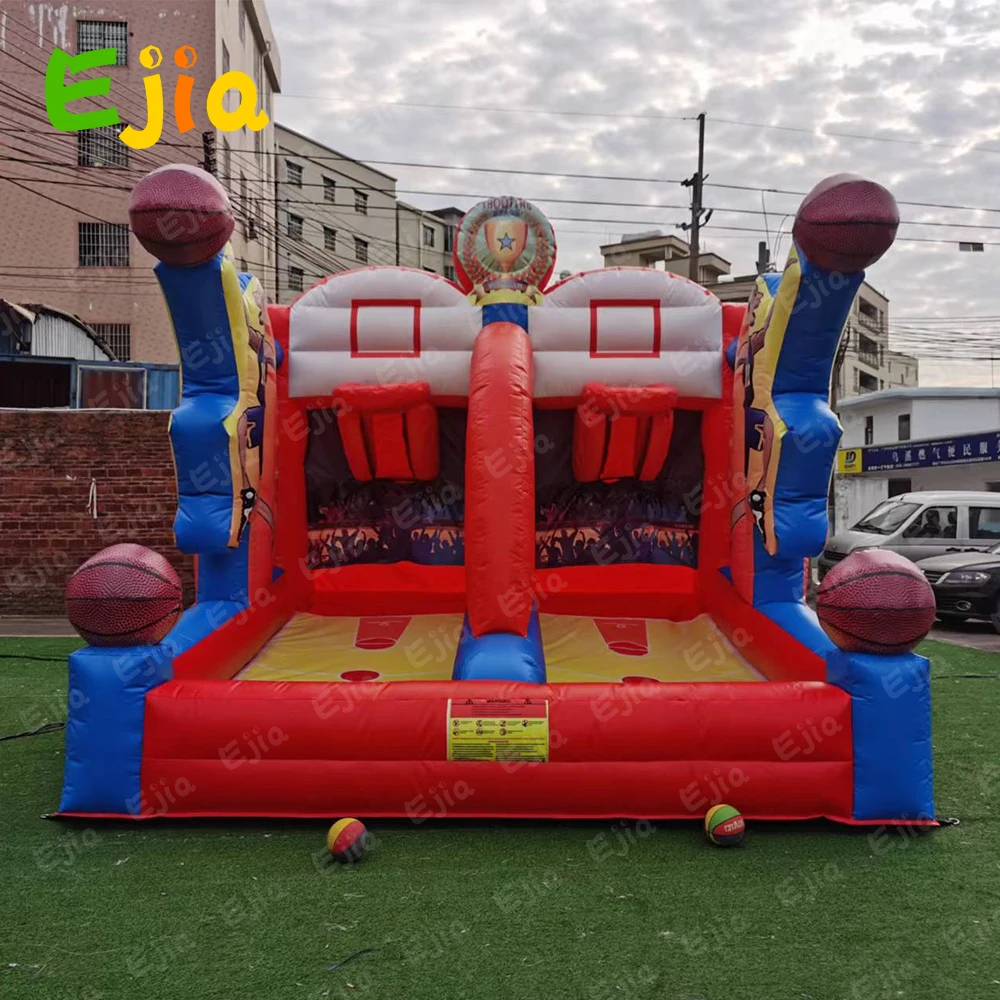 OutdooCommercial PVC 11.5FT-3.5m  Inflatable Basketball Game  / Double Shot Hoop Game For Party/Rental