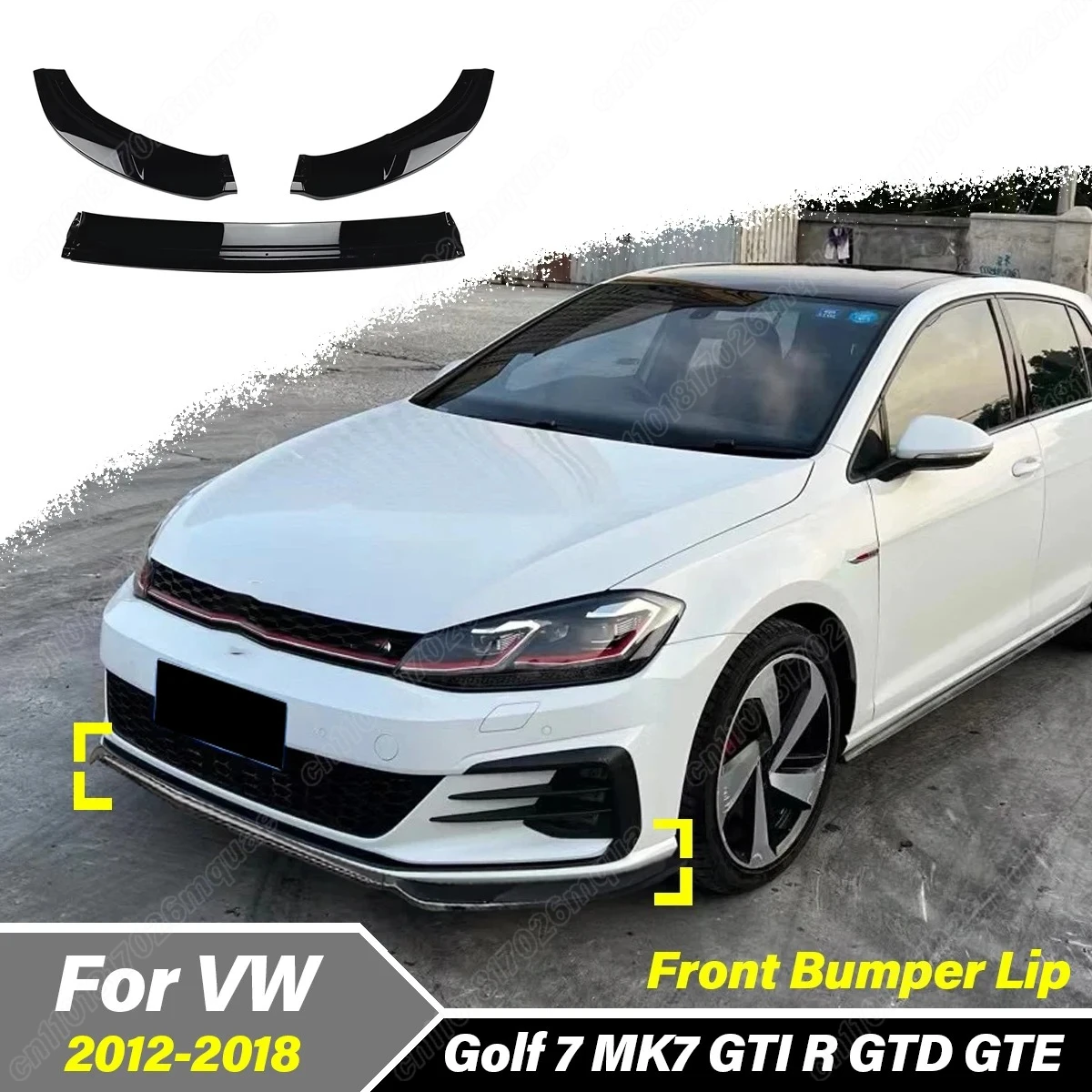 

Для VW Golf 7 MK7 GTI R GTD GTE 2012-2018: Передний сплиттер-губа на бампер, внешние аксессуары, обвесы