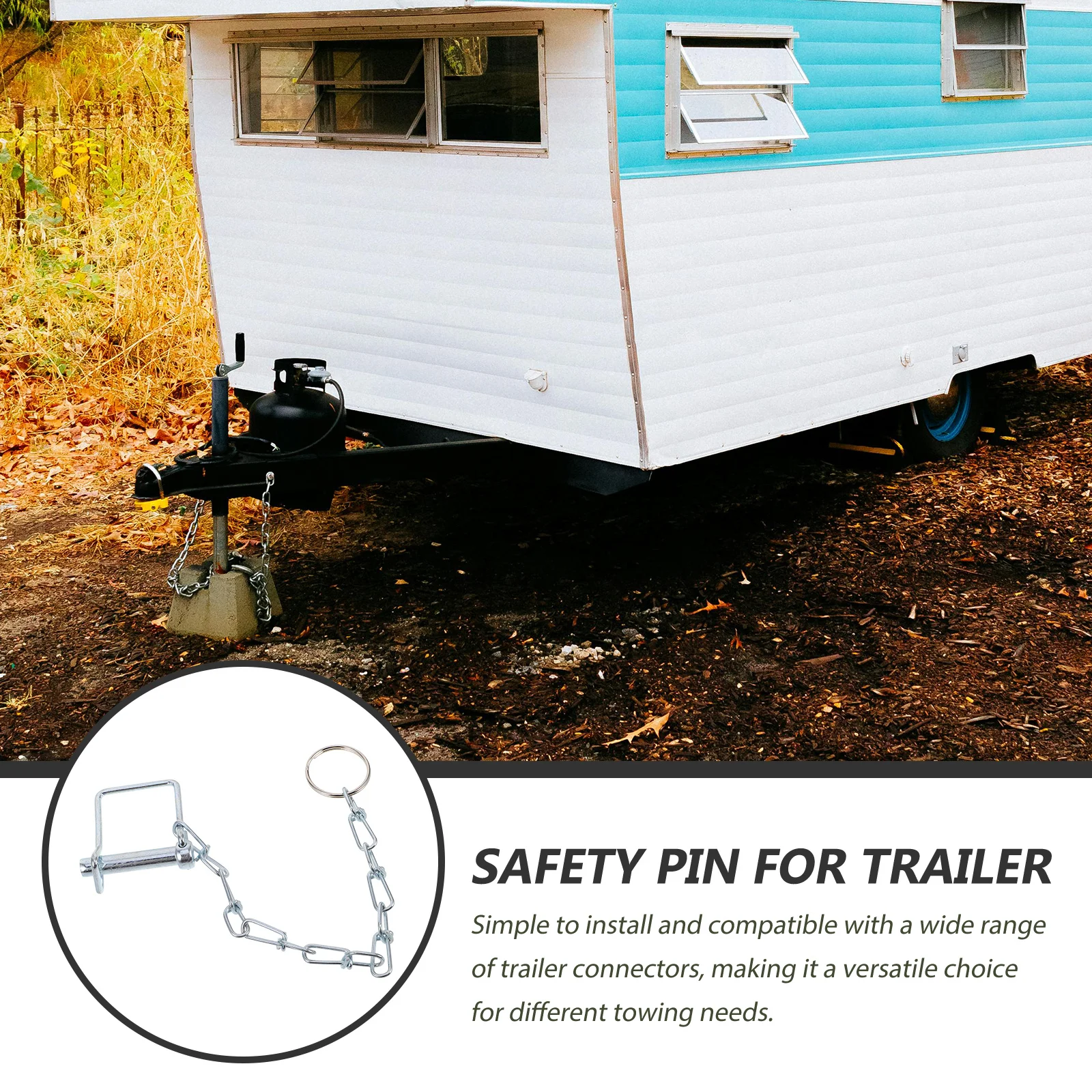 

5pcs 5 Pack Chain Coupler Pin Link Fence Gate Latch Anti Rattle Hitch Clamp Bike Rack Locking Breakaway Cable Car Tougue Adjust