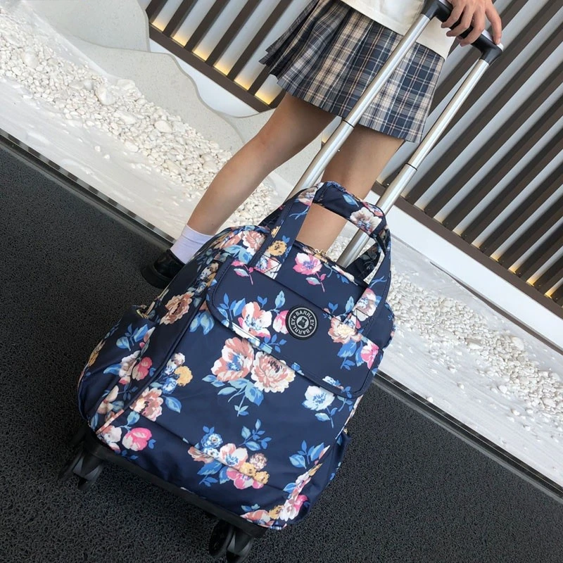 High-end Spinner Wheel Waterproof Printed Trolley Bag Can Be Carried and Pulled and Carried Trolley Backpack Luggage