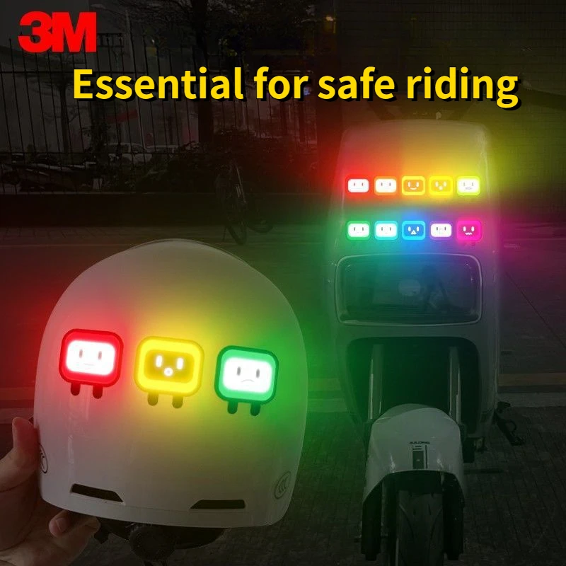 3M Warning Stickers Night Reflective Decals for Motorcycles Helmets Cars Waterproof Decorative Stickers Rear Bumper Accessories