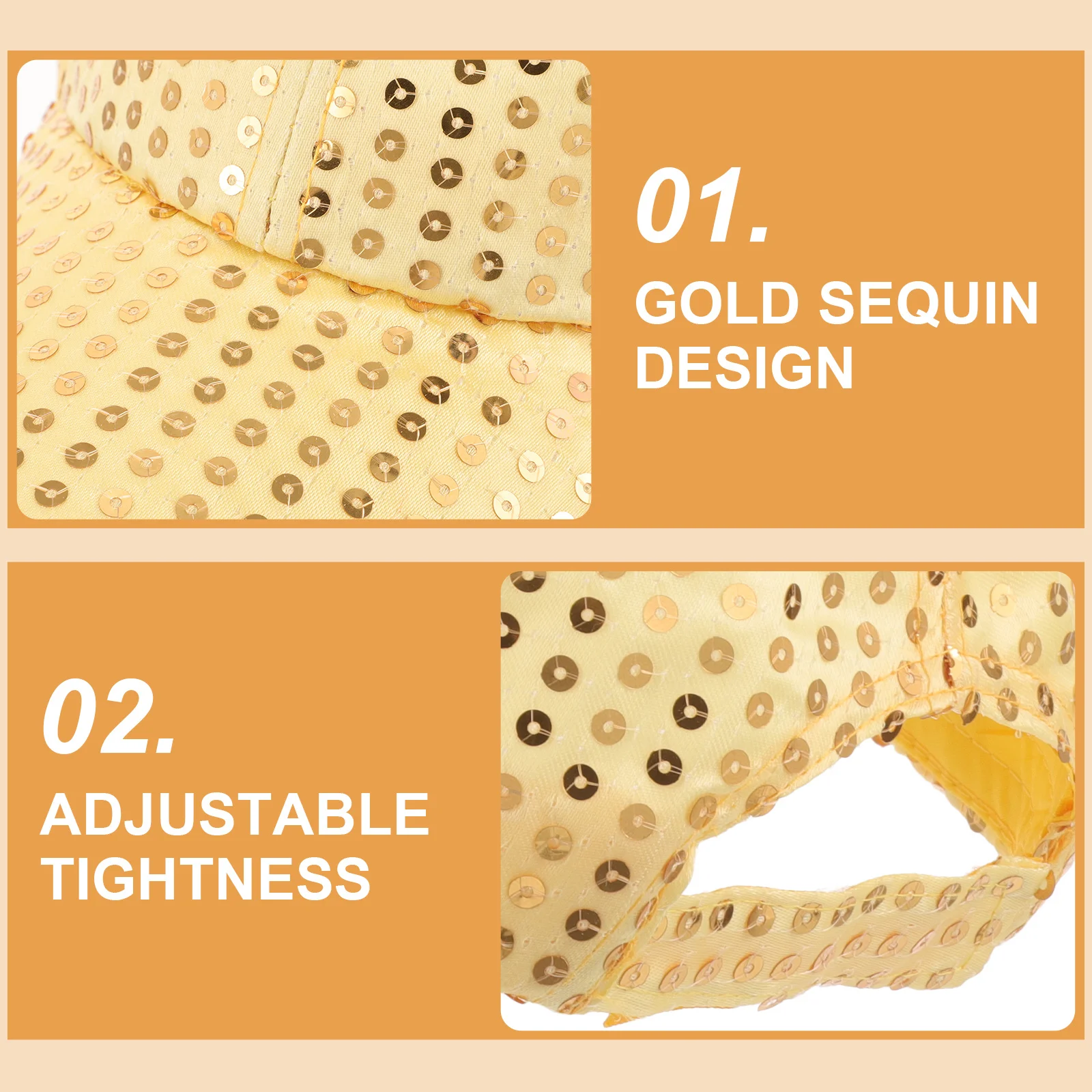 قبعة بيسبول ترتر للنساء لامعة لامعة لأداء الحفلات قابلة للتعديل، إكسسوار رقص كرنفال عصري